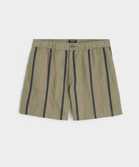 5" Linen Beachcomber Short in Olive Jacquard