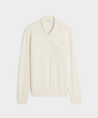 Italian Cashmere Half-Zip Sweater Polo