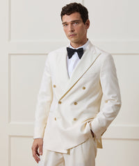 Italian Wool Double-Breasted Tuxedo Jacket