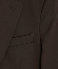 Italian Wool Cotton Sutton Jacket in Dark Brown