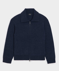 Boiled Wool Full-Zip Sweater Jacket