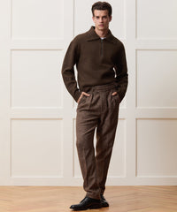 Boiled Wool Half-Zip Sweater