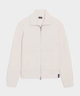 Cashmere Waffle Full-Zip Sweater Jacket