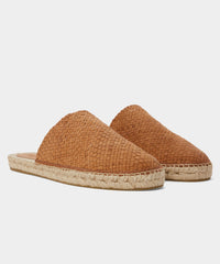 Woven Leather Espadrille Mule