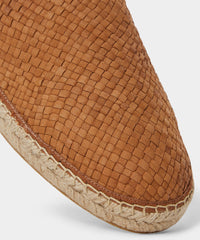 Woven Leather Espadrille Mule