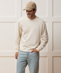 Relaxed Portuguese Jersey Mock Neck Tee