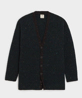 Inis Meáin Merino-Cashmere V-Neck Cardigan in Charcoal