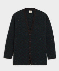 Inis Meáin Merino-Cashmere V-Neck Cardigan in Charcoal