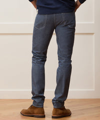 Slim Lightweight Japanese Selvedge Jean in Slate Blue