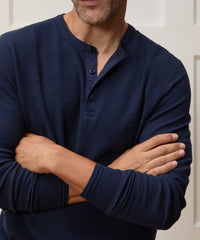 Lightweight Mini Waffle Henley