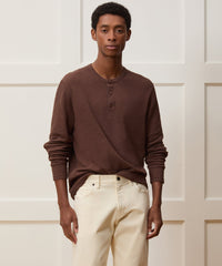 Lightweight Mini Waffle Henley