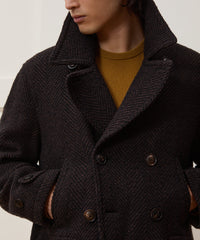 Italian Wool Herringbone Peacoat