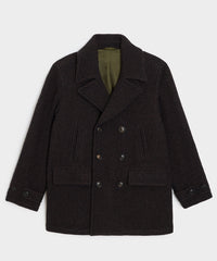 Italian Wool Herringbone Peacoat