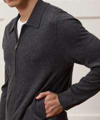 Merino Full-Zip Sweater Polo