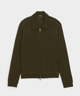 Merino Full-Zip Sweater Polo