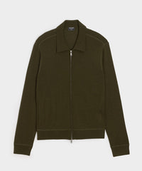 Merino Full-Zip Sweater Polo