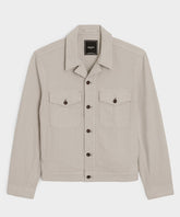 Cropped Denim Eisenhower Jacket