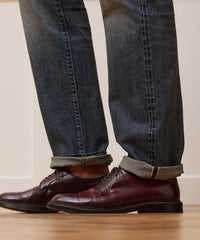 Straight Japanese Selvedge Stretch Jean in Worn Wash