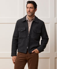 Italian Boiled Wool Full-Zip CPO Jacket