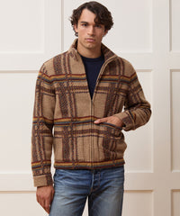 Boxy Jacquard Full-Zip Jacket