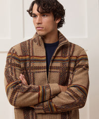 Boxy Jacquard Full-Zip Jacket
