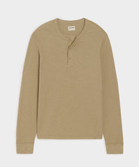 Lightweight Mini Waffle Henley