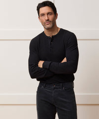 Lightweight Mini Waffle Henley