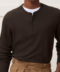 Lightweight Mini Waffle Henley