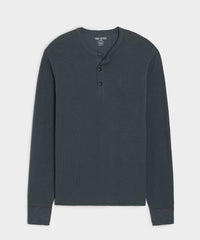Lightweight Mini Waffle Henley