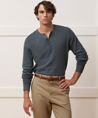 Lightweight Mini Waffle Henley