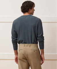 Lightweight Mini Waffle Henley