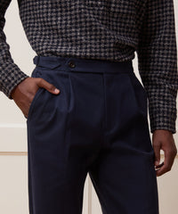 Italian Brushed Cotton Side Tab Trouser