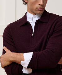 Cashmere Quarter-Zip Sweater Polo