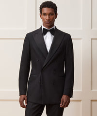 Italian Wool Double-Breasted Tuxedo Jacket