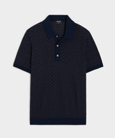 Cotton Basketweave Sweater Polo
