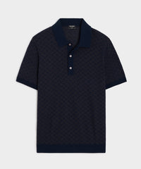 Cotton Basketweave Sweater Polo