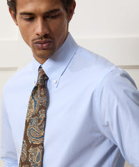 Cotton Twill Button-Down Dress Shirt