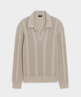 Beechwood Cable Knit Sweater Polo