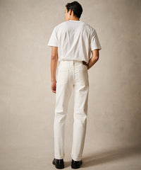 Straight Japanese Selvedge Stretch Jean in White