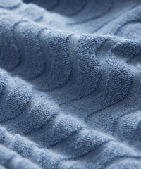 Wave Jacquard Terry Pant in Steel Blue