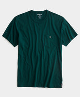 Made in L.A. Homespun Slub Pocket T-Shirt in Botanical Green