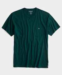 Made in L.A. Homespun Slub Pocket T-Shirt in Botanical Green