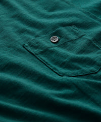 Made in L.A. Homespun Slub Pocket T-Shirt in Botanical Green