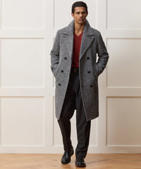Italian Wool Herringbone Officer Coat