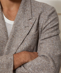 Italian Cashmere Donegal Double-Breasted Wythe Jacket