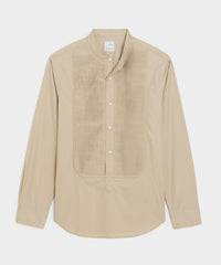 Italian Band Collar Popover Tuxedo Shirt