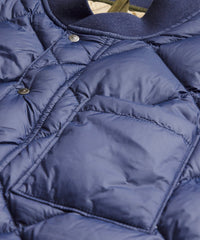 *Holding for F23* Italian Quilted Nylon Liner Vest in Navy