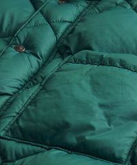 Italian Quilted Nylon Liner Vest in Deep Pine