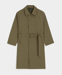 Italian Belted Balmacaan Trench Coat