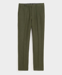 Straight Fit Linen Tab Trouser